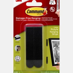 3M Lijstbevestiging Large - Zwart met klittenband (20 mm) Prix Choc