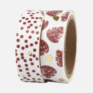 Washi Tape Dennenappels en Stippen - 15 mm Prix Réduit