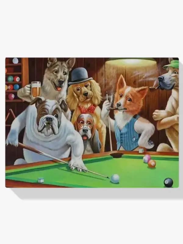 Achat Immédiat Schilderen op nummer – Honden Spelen Pool - 50x50cm