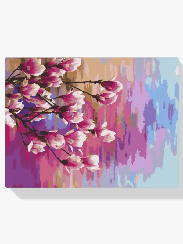 Achat Immédiat Schilderen op nummer – Regenboog Magnolia - 60x80cm
