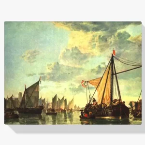 Vente Flash Schilderen op nummer – De Maas bij Dordrecht - 40x40cm