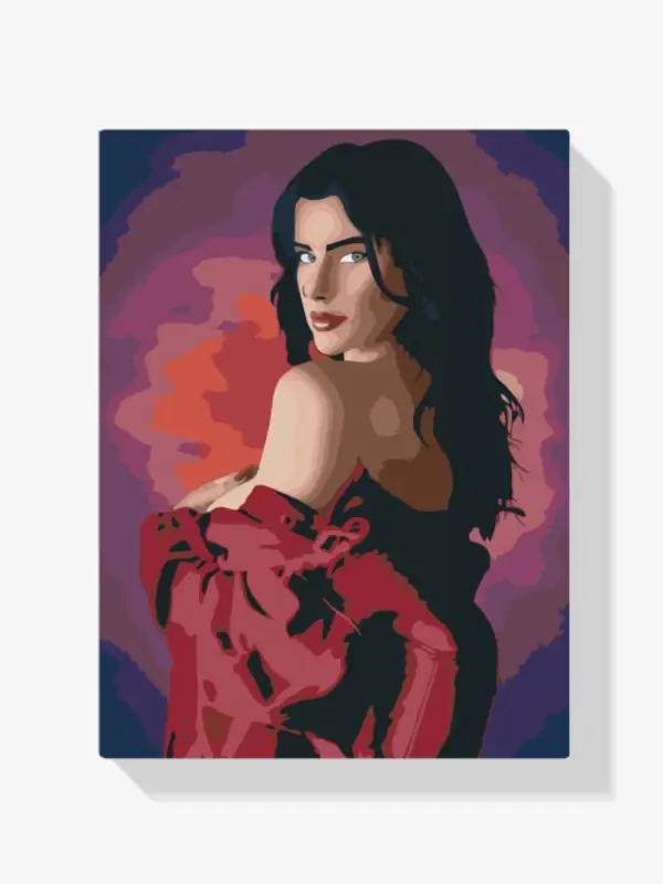 Achat Immédiat Schilderen op nummer – Vrouw in een overhemd - 70x80cm