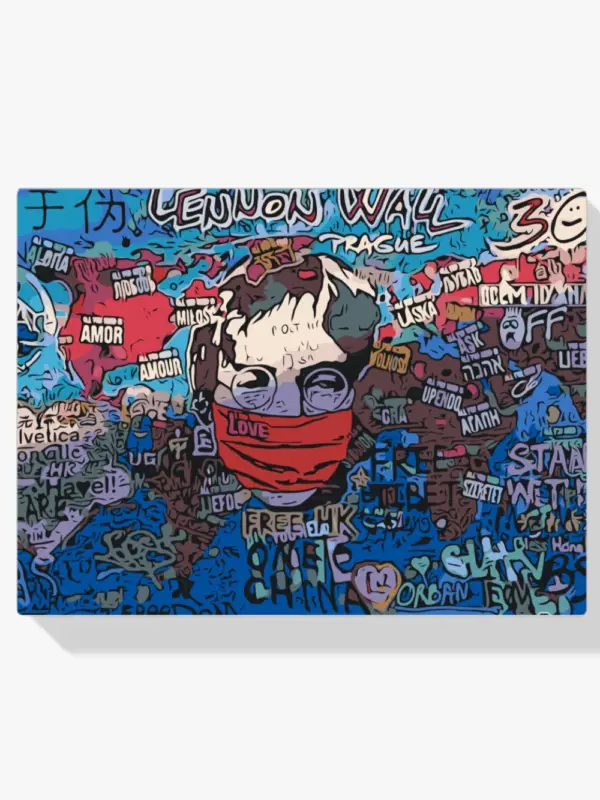 Achat Immédiat Schilderen op nummer – Lennon’s Muur - 60x70cm