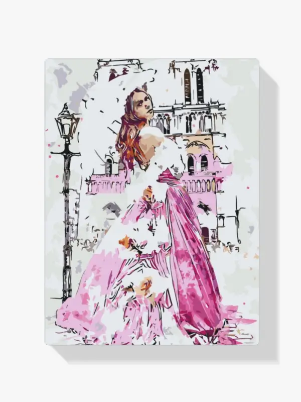 Achat Immédiat Schilderen op nummer – Schoonheid in de Notre Dame kathedraal - 40x60cm