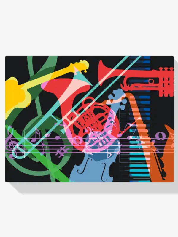 Vente Directe Schilderen op nummer – Muziekinstrumenten - 50x60cm