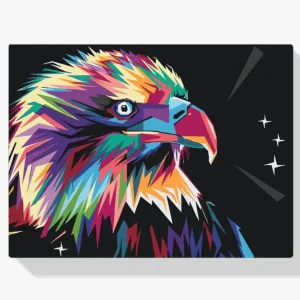 Vente Flash Schilderen op nummer – Vector adelaar - 80x80cm