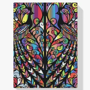 Achat Immédiat Schilderen op nummer – Pauwenraam - 90x90cm