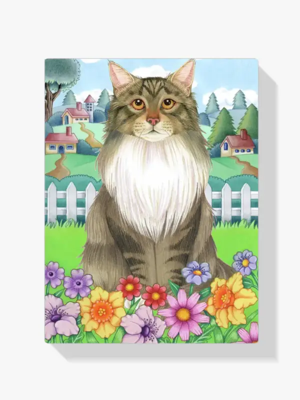 Vente Flash Schilderen op nummer – Lente Maine Coon - 40x60cm