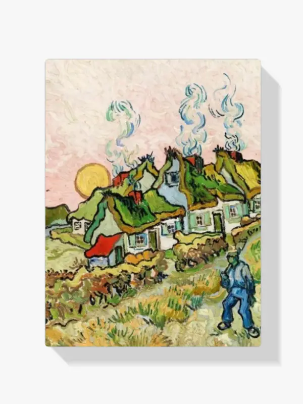 Achat Immédiat Schilderen op nummer – Huizen en Figuur - 110x110cm