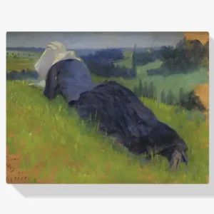 Vente Flash Schilderen op nummer – Boerenvrouw liggend op het gras - 80x90cm
