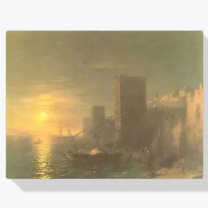 Achat Immédiat Schilderen op nummer – Een maannacht in Constantinopel - 70x80cm