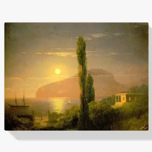 Achat Immédiat Schilderen op nummer – Een maannacht op de Krim - 60x60cm