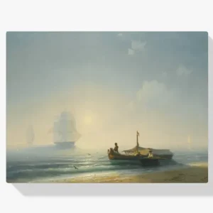 Vente Flash Schilderen op nummer – Vissers bij zonsopgang - 100x100cm