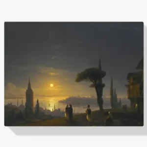 Acheter Direct Schilderen op nummer – Galatatoren op een maanverlichte nacht - 70x70cm