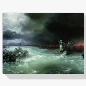 Achat Immédiat Schilderen op nummer – Joden steken de Rode Zee over - 110x110cm