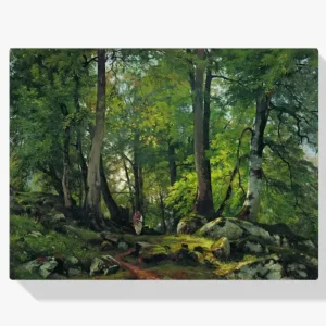 Achat Immédiat Schilderen op nummer – Beukenbos in Zwitserland - 70x70cm