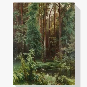 Vente Directe Schilderen op nummer – Landschap met een bosmeer - 90x90cm