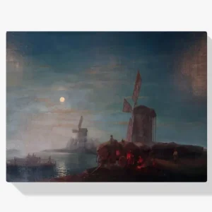 Achat Immédiat Schilderen op nummer – De windmolen - 40x40cm