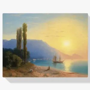 Vente Flash Schilderen op nummer – Jalta bij zonsondergang - 60x70cm