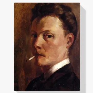 Vente Flash Schilderen op nummer – Zelfportret met sigaret - 80x80cm