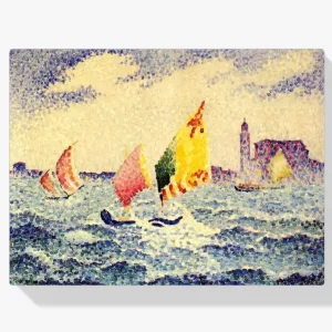 Achat Immédiat Schilderen op nummer – Zeilboten bij Chicago - 100x100cm