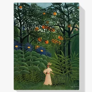 Achat Immédiat Schilderen op nummer – Vrouw die wandelt in een exotisch bos - 70x70cm