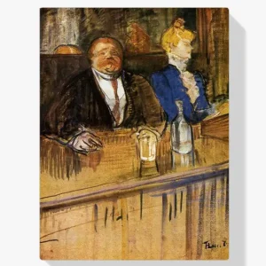 Acheter Direct Schilderen op nummer – In het café De klant en de anemische kassière - 50x50cm