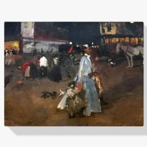 Vente Flash Schilderen op nummer – Een avond op de Dam in Amsterdam - 60x80cm