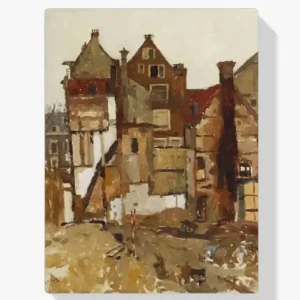 Achat Immédiat Schilderen op nummer – Sloop in de Oudezijds Achterburgwal - 90x90cm