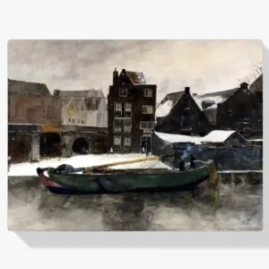 Acheter Direct Schilderen op nummer – Het Prinseneiland the Teertuinen in winter Amsterdam - 50x70cm