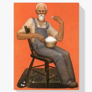 Vente Directe Schilderen op nummer – Opa eet popcorn - 80x90cm