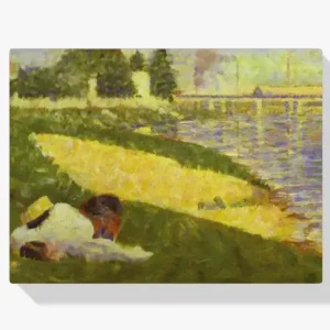 Achat Immédiat Schilderen op nummer – Kleding en hoed (Studie voor baders in Asnieres) - 110x110cm