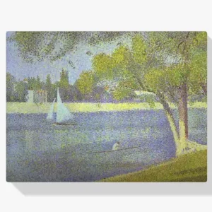 Achat Immédiat Schilderen op nummer – De Seine bij La Grande Jatte in de lente - 70x80cm