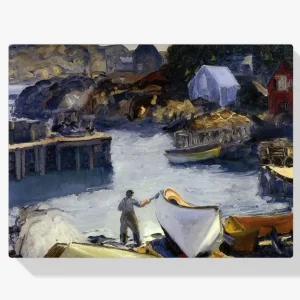 Vente Directe Schilderen op nummer – Zijn kreeftenboot schoonmaken - 30x40cm