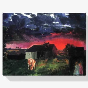Achat Immédiat Schilderen op nummer – Rode zon - 30x40cm