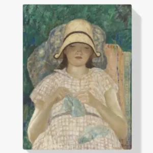 Achat Immédiat Schilderen op nummer – Meisje Breien - 50x50cm