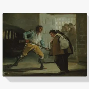 Acheter Direct Schilderen op nummer – El Maragato bedreigt broeder Pedro de Zaldivia met zijn geweer - 60x70cm