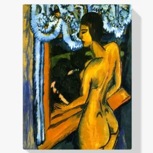 Acheter Direct Schilderen op nummer – Bruin naakt bij het raam - 60x80cm