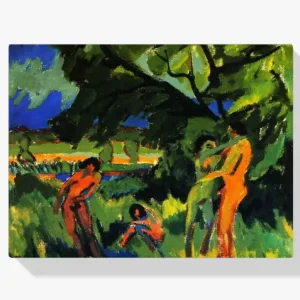 Vente Directe Schilderen op nummer – Spelend nachtmensen onder boom - 60x60cm