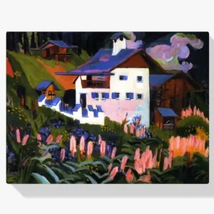 Vente Directe Schilderen op nummer – Ons huis in de weilanden - 110x110cm
