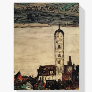 Acheter Direct Schilderen op nummer – Kerk in Stein aan de Donau - 70x70cm