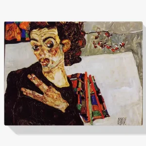 Vente Flash Schilderen op nummer – Zelfportret met zwarte vaas en gespreide vingers - 40x50cm