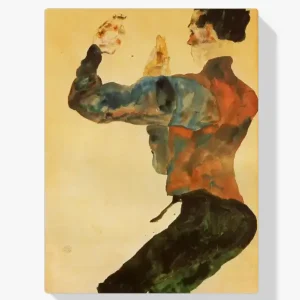 Achat Immédiat Schilderen op nummer – Zelfportret met opgeheven armen Achteraanzicht - 40x60cm