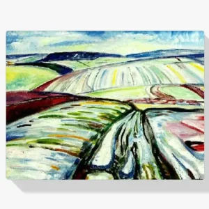 Vente Flash Schilderen op nummer – Akkers in de sneeuw - 80x80cm