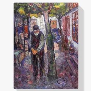 Achat Immédiat Schilderen op nummer – Oude man in Warnemünde - 30x40cm