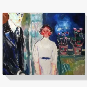 Achat Immédiat Schilderen op nummer – Man en vrouw bij raam - 70x80cm