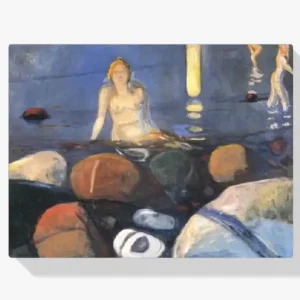 Vente Flash Schilderen op nummer – Zeemeermin aan de kust - 40x50cm