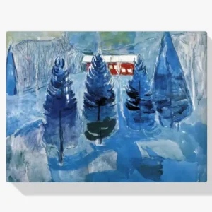 Vente Flash Schilderen op nummer – Rood huis en sparren - 40x60cm