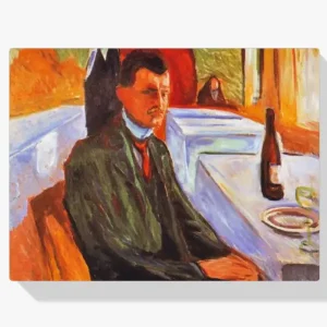 Vente Flash Schilderen op nummer – Zelfportret met fles wijn - 50x70cm