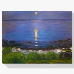 Achat Immédiat Schilderen op nummer – Zomernacht aan het strand - 90x90cm